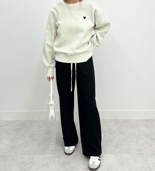 GeeRA（ジーラ）の「ふわふわあったか！裏起毛リブワイドパンツ（フルレングスパンツ）」｜詳細画像