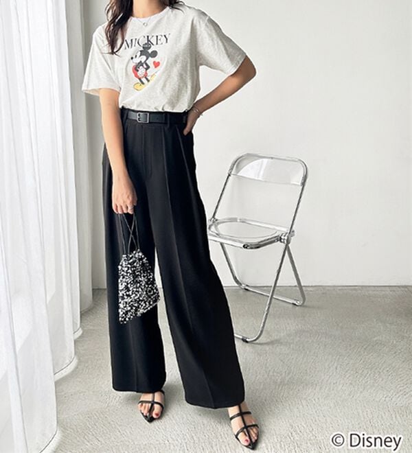 GeeRA（ジーラ）の「【Disney/ディズニー】別注/Mickey Mouse＆Minnie Mouse/ヴィンテージプリントTシャツ（カットソー）」｜詳細画像