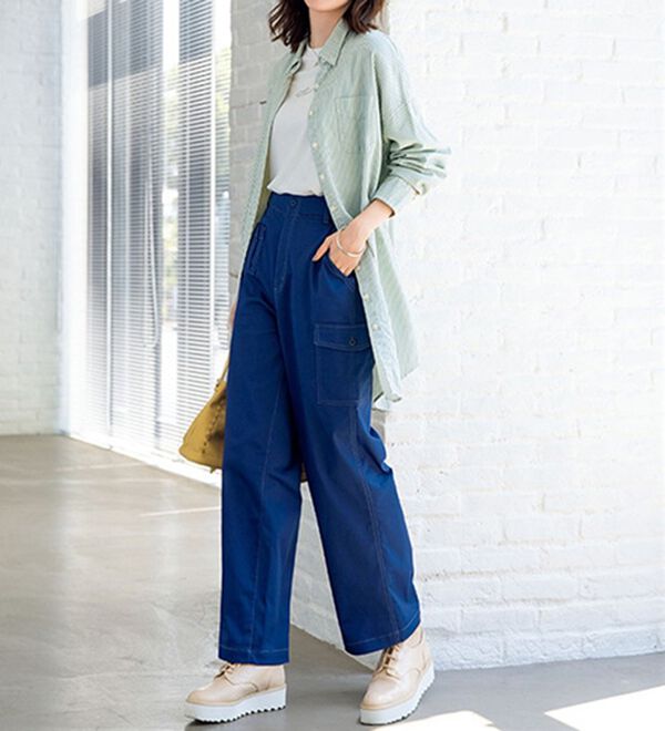 ルフラン（ルフラン）の「柔らか楽ちん！ポケットデザインパンツ（フルレングスパンツ）」｜詳細画像