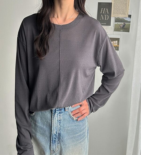 GeeRA（ジーラ）の「着回し自在！スラブシアートップス（カットソー）」｜詳細画像