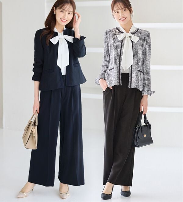 alotta（アロッタ）の「【選べるパンツ】洗える！３点セット着回し力抜群スーツ（パンツスーツ）」｜詳細画像