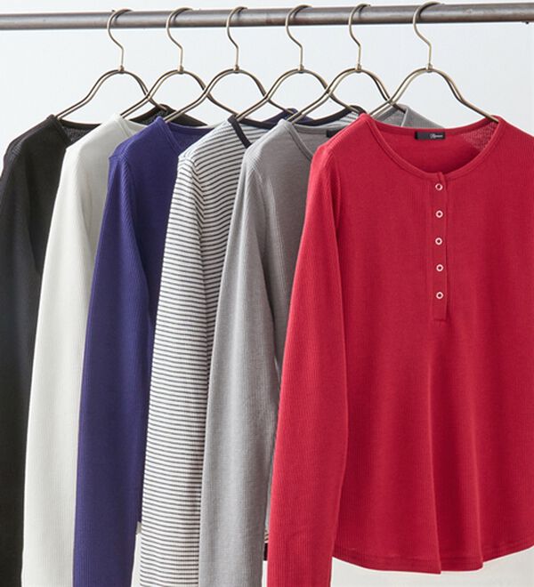 RANAN（ラナン）の「ヘンリーネックワッフルロンＴ（カットソー）」｜詳細画像