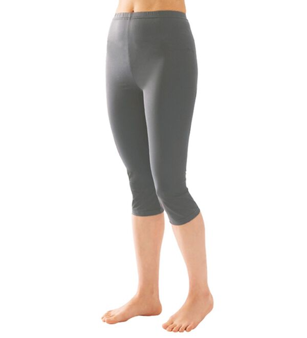 「接触冷感ひんやりスパッツ（スパッツ・レギンス）」｜グレー 7分丈