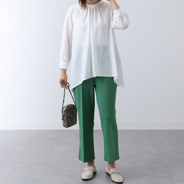 BELLUNA（ベルーナ）の「ジョーゼット裾スリットフレアーパンツ（フルレングスパンツ）」｜詳細画像