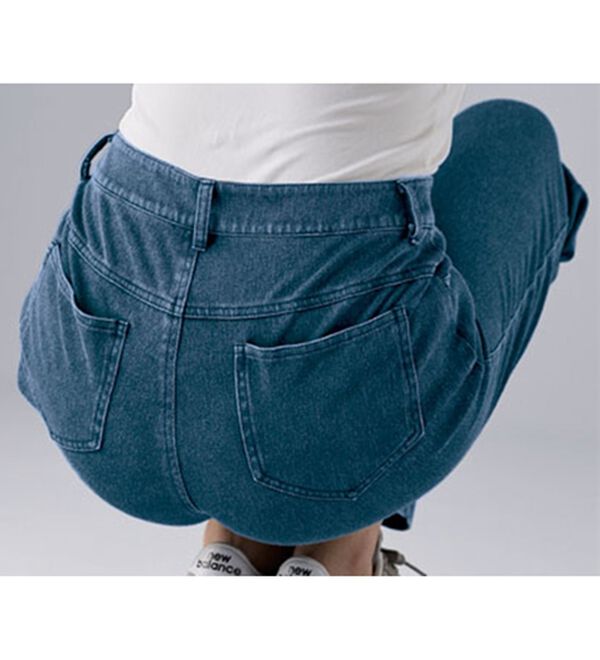 BELLUNA（ベルーナ）の「まるでデニム！ストレッチニットデニム（フルレングスパンツ）」｜詳細画像