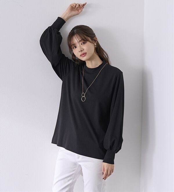 BELLUNA（ベルーナ）の「艶やかコットン１００％プルオーバー（カットソー）」｜詳細画像