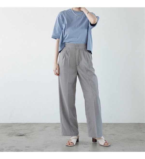 GeeRA（ジーラ）の「２ＷＡＹハイウエストスラックスパンツ（フルレングスパンツ）」｜詳細画像