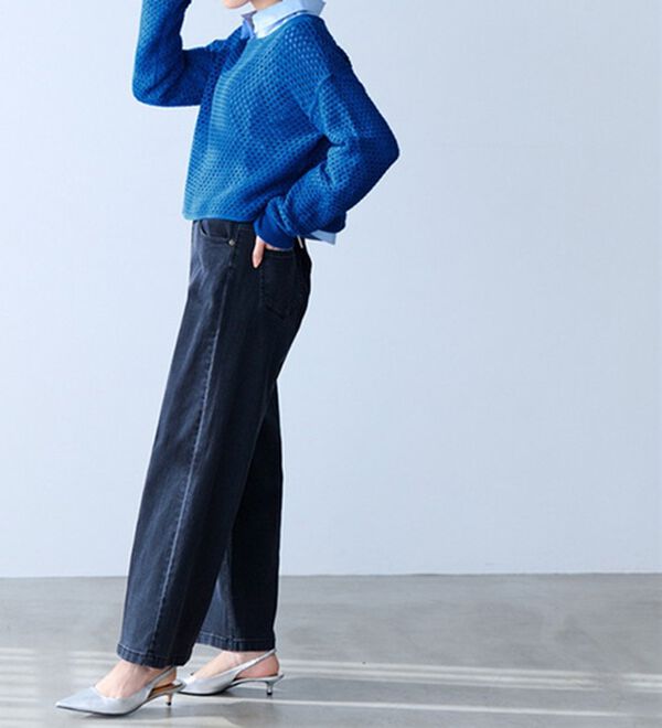 RANAN（ラナン）の「綿１００％メッシュ編ニットプルオーバー（ニット・セーター）」｜詳細画像