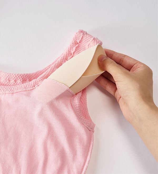 「【３色組】脱ぎ着が簡単！綿混のび～るらくらくブラ・ショーツ（ブラジャー）」｜詳細画像