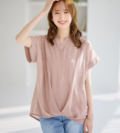 alotta（アロッタ）の「【接触冷感】裾タックふんわりブラウス（ブラウス）」