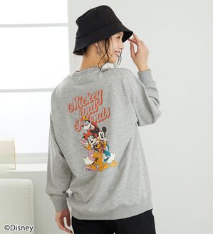 BELLUNA（ベルーナ）の「＜Ｄｉｓｎｅｙ＞【ミッキー＆フレンズ】バックプリントトレーナー（トレーナー・スウェット）」｜モクグレー