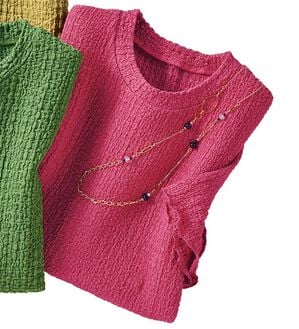 ルフラン（ルフラン）の「メロウ使いジャカードＴ（カットソー）」｜ピンク