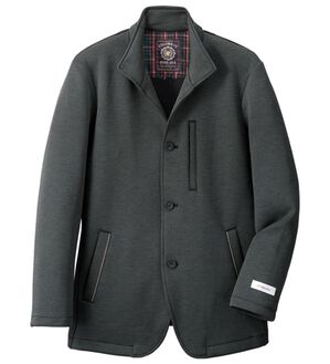 「＜ゴールデンベア＞上品仕上げのストレッチジャケット（メンズジャケット）」｜チャコールグレー