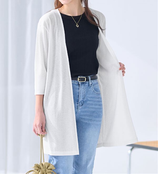 Viola e Viola（ヴィオラ エ ヴィオラ）の「【選べる丈】こなれカーデ（その他カーディガン）」｜詳細画像