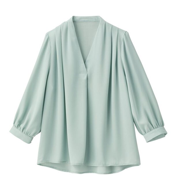 GeeRA（ジーラ）の「シルエットきれい！上品7分袖デザインブラウス（ブラウス）」｜詳細画像