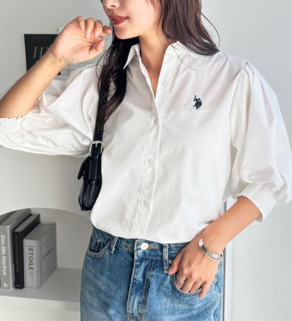 GeeRA（ジーラ）の「【Ｕ．Ｓ．　ＰＯＬＯ　ＡＳＳＮ．】ボリューム袖シャツブラウス（ブラウス）」｜詳細画像