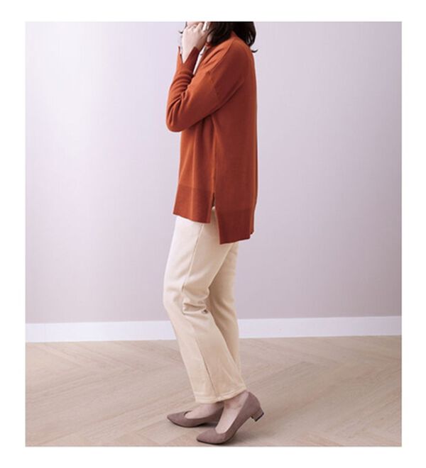 BELLUNA（ベルーナ）の「シアバター加工裏ベロア美脚フレアーパンツ（フルレングスパンツ）」｜詳細画像