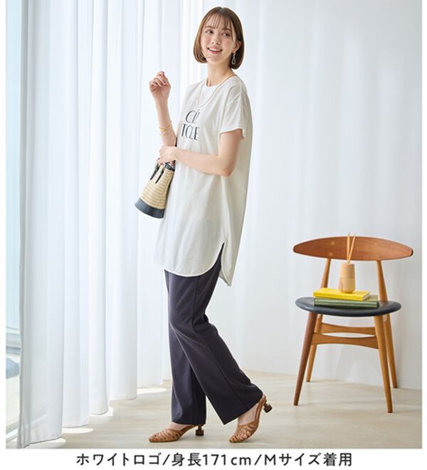 Viola e Viola（ヴィオラ エ ヴィオラ）の「ひんやり＆さらり綿混チュニックＴシャツ（チュニック）」｜詳細画像
