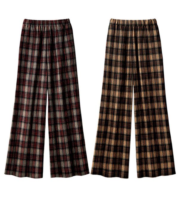 ルフラン（ルフラン）の「【２本組】程よいワイド感のプリーツパンツ（ワイドパンツ・ガウチョ）」｜2本組