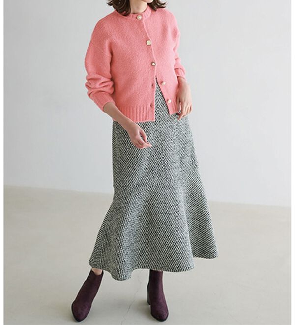 RANAN（ラナン）の「ツイード素材キーネックジャンパースカート（ジャンパースカート）」｜詳細画像