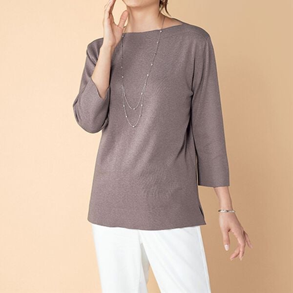 BELLUNA（ベルーナ）の「やわらかな着心地　コットンカシミヤプルオーバー（ニット・セーター）」｜詳細画像