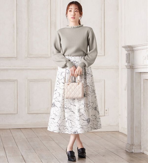 alotta（アロッタ）の「毛布のように温かい　裏シャギーパフ袖ニット（ニット・セーター）」｜詳細画像