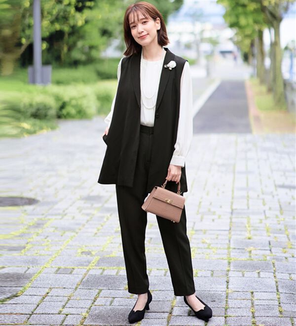 5つの機能付】3点セットジレパンツスーツ - ベルーナ【公式】