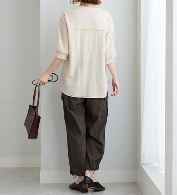 BELLUNA（ベルーナ）の「配色ステッチデザインプルオーバー（カットソー）」｜詳細画像