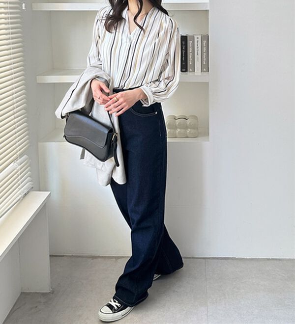 GeeRA（ジーラ）の「シルエットきれい！上品7分袖デザインブラウス（ブラウス）」｜詳細画像