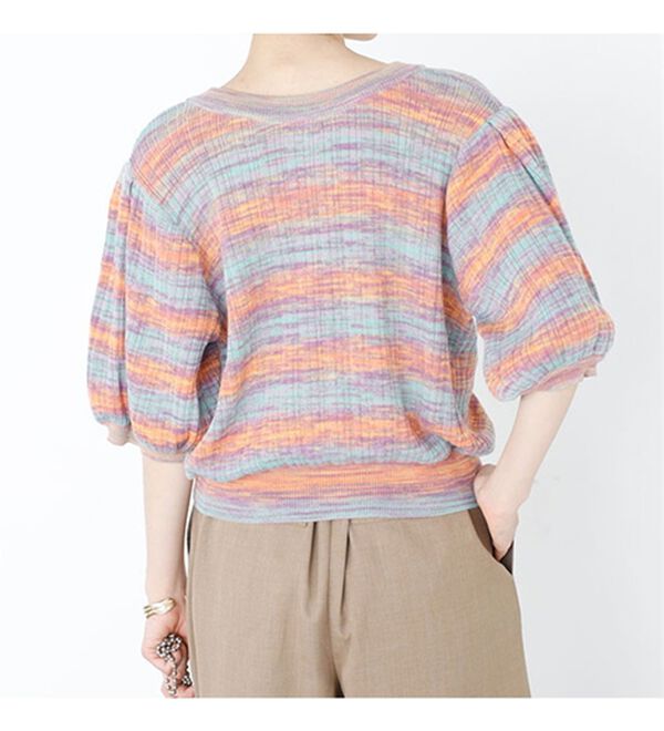 GeeRA（ジーラ）の「前後２ＷＡＹグラデーションニットカーデ（ニットカーディガン）」｜詳細画像