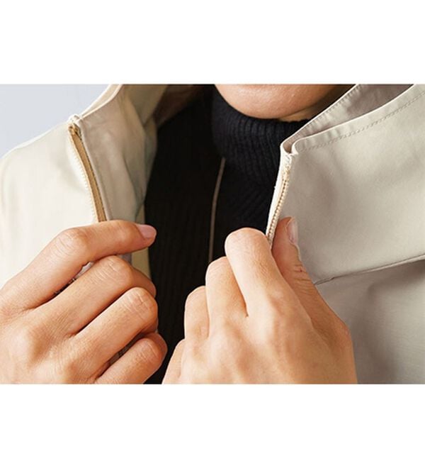 BELLUNA（ベルーナ）の「配色切替グログランテープ使いコート（ハーフコート）」｜詳細画像