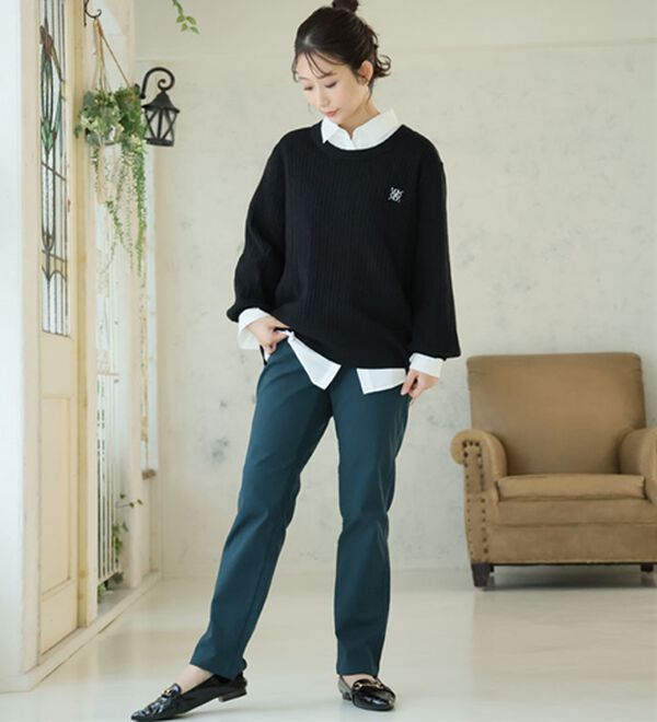 A HAPPY MARILYN（アハッピーマリリン）の「【Ｌ～５Ｌ】楽・暖・美脚！ストレッチ裏起毛パンツ（フルレングスパンツ）」｜詳細画像