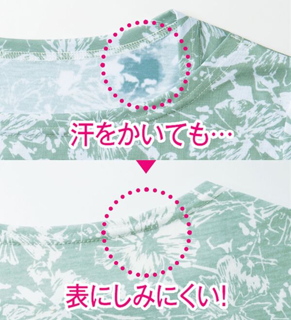 ルフラン（ルフラン）の「汗染み防止綿混プリントプルオーバー（カットソー）」｜詳細画像