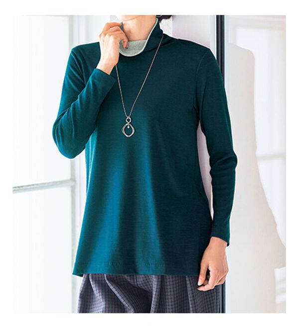 VINNO（ヴィノ）の「＜日本製＞シルキーウール１００％プルオーバー（カットソー）」｜詳細画像