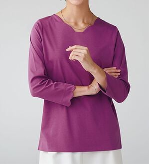 BELLUNA（ベルーナ）の「綿１００％スカラッププルオーバー（カットソー）」｜詳細画像