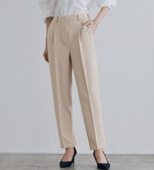 Pierrot（ピエロ）の「【選べる丈】高見えゆるテーパードパンツ（フルレングスパンツ）」｜詳細画像