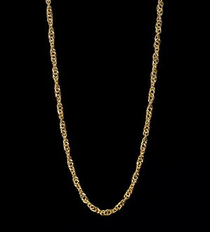 長さが選べる18金イタリア製スクリューチェーンネックレス