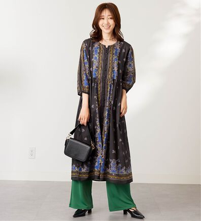 BELLUNA（ベルーナ）の「〈ＩＮＤＩＡ〉花柄プリントワンピース（その他ワンピース）」