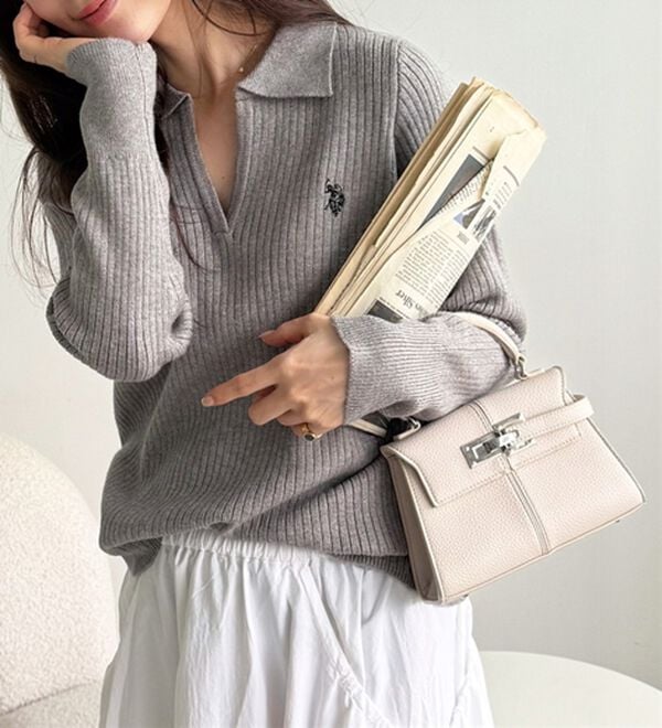 GeeRA（ジーラ）の「【U.S. POLO ASSN.】ポロ衿リブニット（ニット・セーター）」｜詳細画像