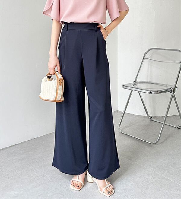 GeeRA（ジーラ）の「美脚ストレッチワイドパンツ（ワイドパンツ・ガウチョ）」｜詳細画像