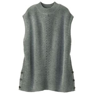 BELLUNA（ベルーナ）の「多ボタン使い上品アイレットデザインベスト（ベスト）」｜グレー