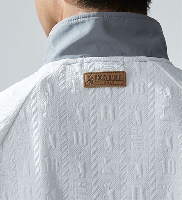 「＜ロッキーラビット＞エンボス柄裏フリースジャケット（メンズジャケット）」｜詳細画像