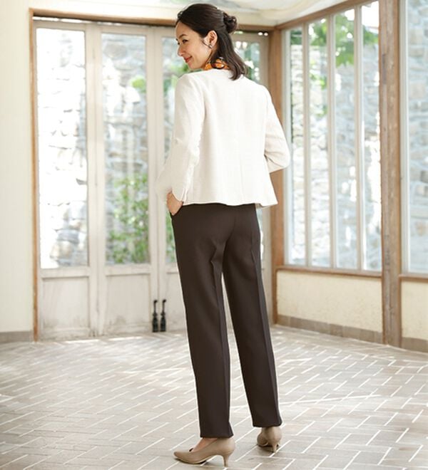 ルフラン（ルフラン）の「【４本組】日本製お手入れラク！暖かパンツ（フルレングスパンツ）」｜詳細画像