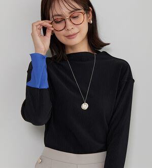 BELLUNA（ベルーナ）の「プリーツ素材配色デザインプルオーバー（カットソー）」｜詳細画像