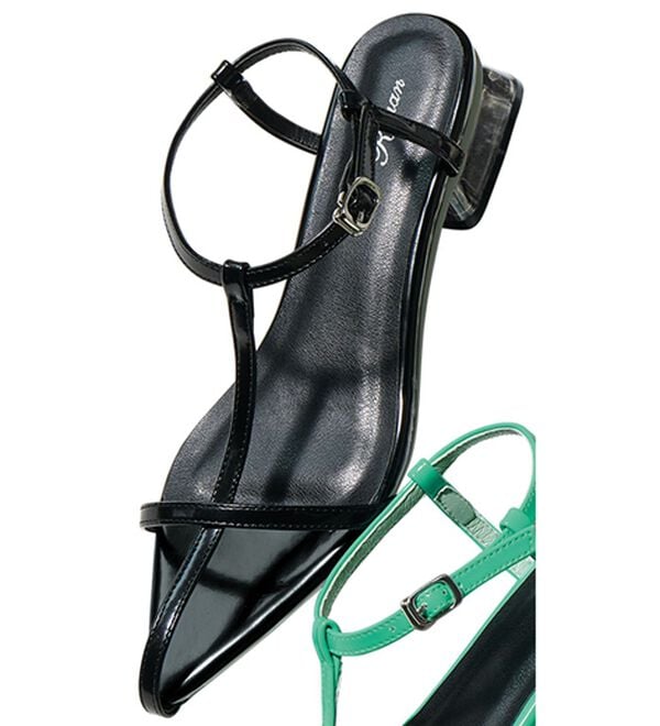 RANAN（ラナン）の「Ｔストラップサンダル（サンダル・ミュール）」｜ブラック