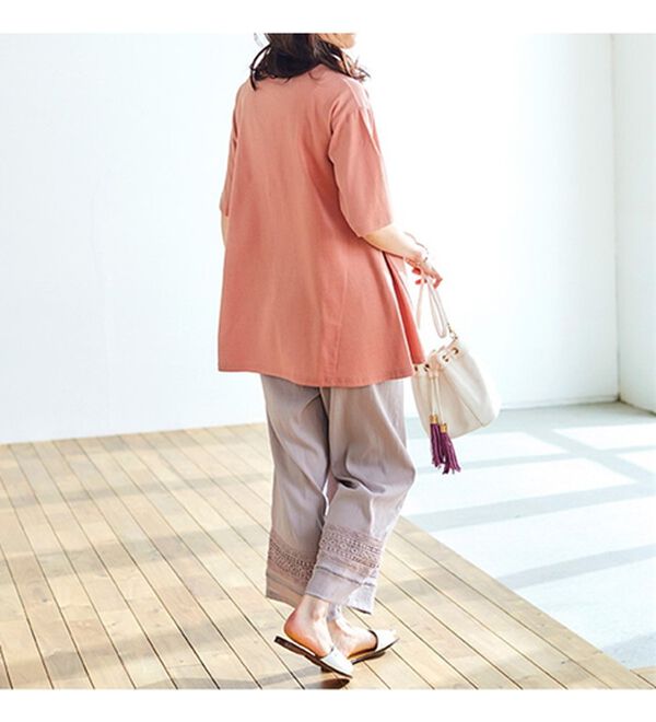 BELLUNA（ベルーナ）の「綿１００％抗菌防臭汗ジミ対策チュニック（チュニック）」｜詳細画像