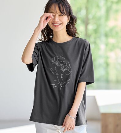 BELLUNA（ベルーナ）の「汗ジミ対策！よれない大人のプリントＴシャツ（Tシャツ）」