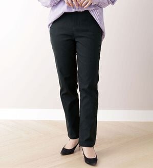 BELLUNA（ベルーナ）の「裏起毛ツイルゆったり快適パンツ（フルレングスパンツ）」｜杢ダークチャコール