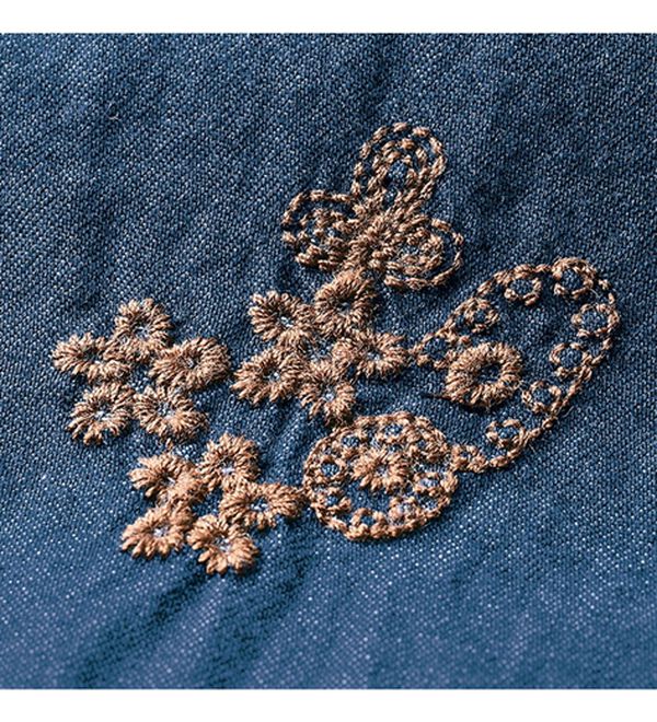 ルフラン（ルフラン）の「【２色組】夏デニム刺しゅうスカート＜パルミン＞（ロングスカート）」｜詳細画像