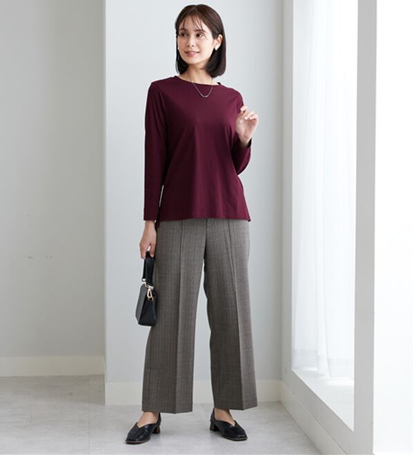 BELLUNA（ベルーナ）の「綿１００％大人顔サマ見えプルオーバー（カットソー）」｜詳細画像